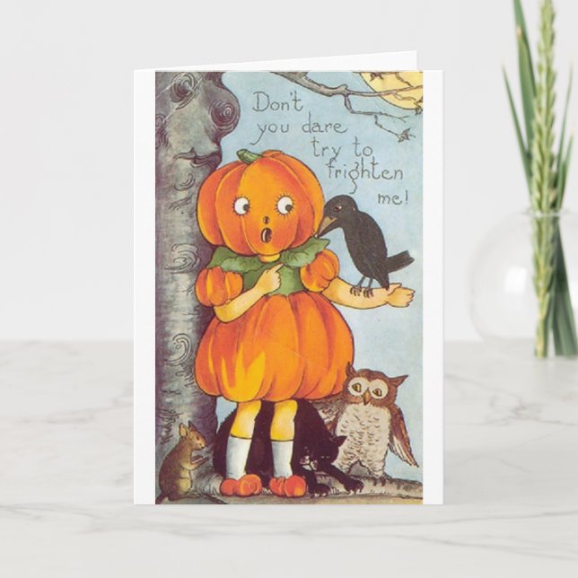 Carte de voeux Halloween vintage (Devant)