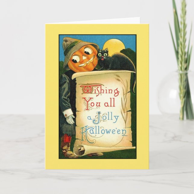 Carte de voeux Halloween vintage (Devant)