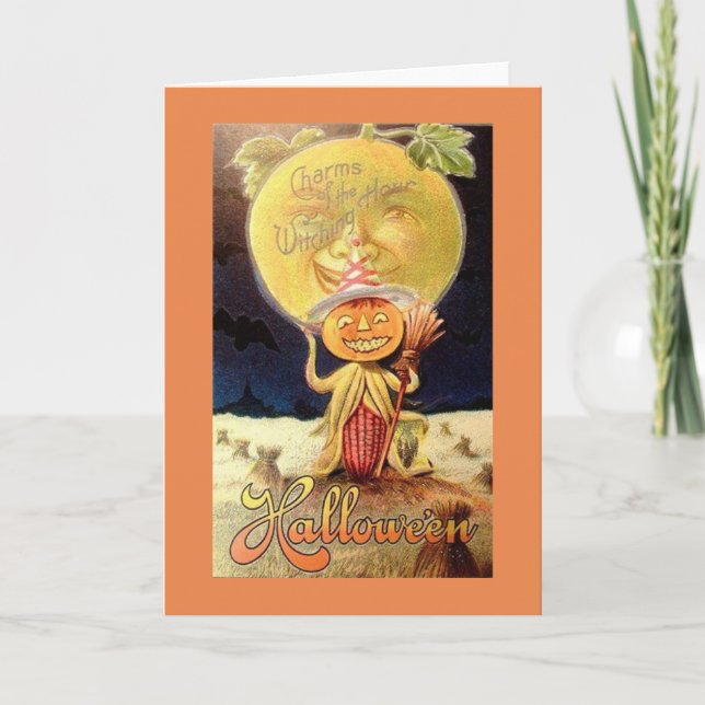 Carte de voeux Halloween vintage (Devant)