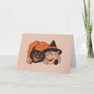 Carte de voeux Halloween vintage
