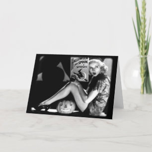 Carte de voeux Halloween vintage
