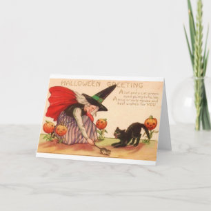 Carte de voeux Halloween vintage
