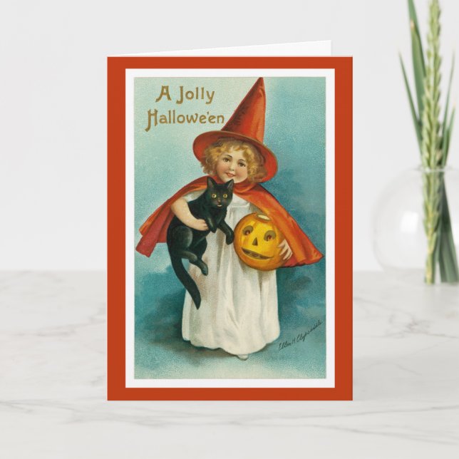 Carte de voeux Halloween vintage (Devant)