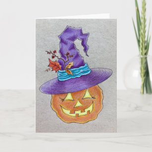 Carte de voeux Halloween Witch