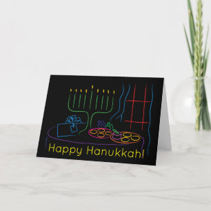 Carte de voeux Hanoukka Personnaliser avec envelop