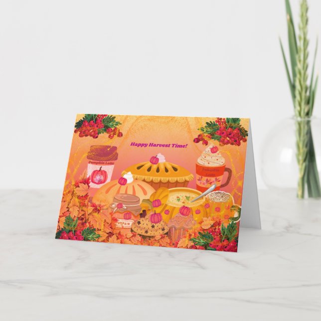 Carte de voeux Happest Harvest Time (Devant)