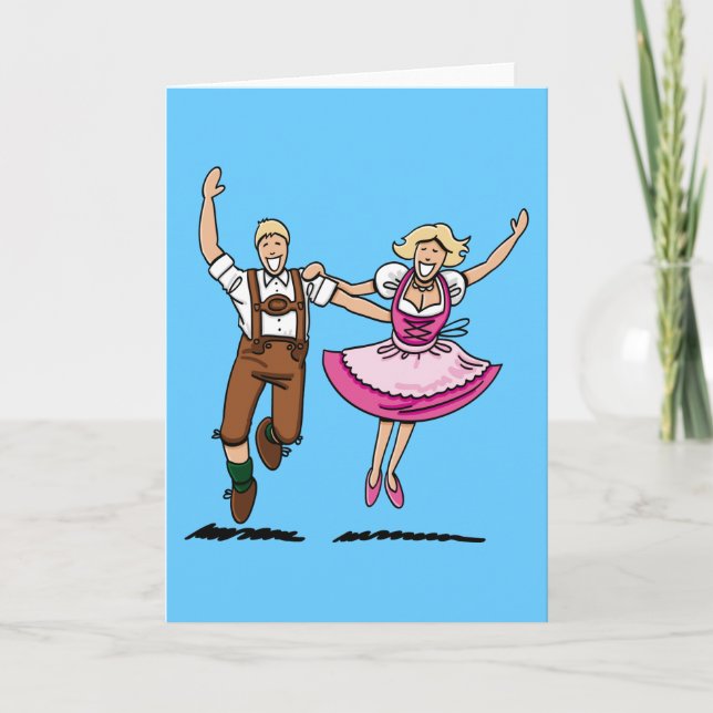 Carte de voeux Happy BIÈRE FESTIVAL Couple (Devant)