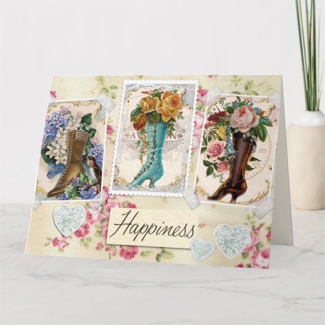 Carte de voeux Happy Custom Big Grey Card (Devant)