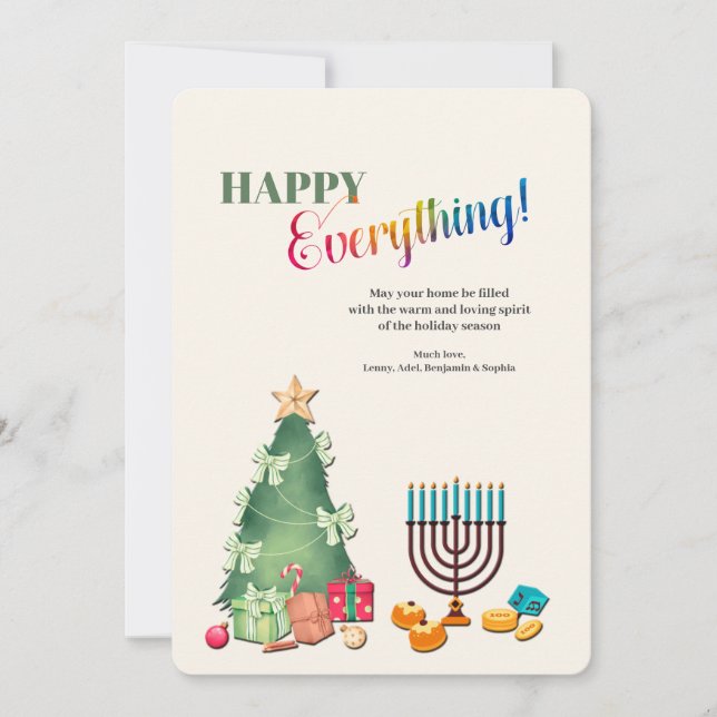 Carte de voeux Happy Everything Holiday (Devant)