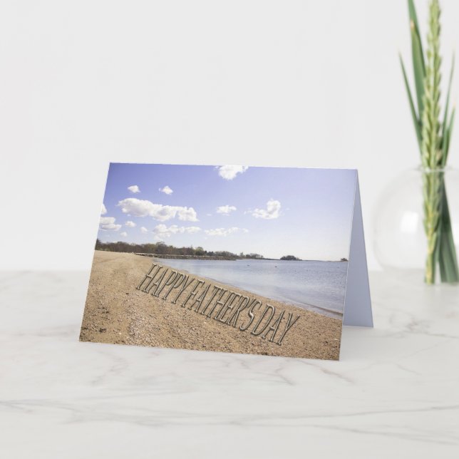 Carte de voeux Happy Fête des pères Beach (Devant)