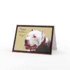 Carte de voeux Happy Fête des pères Pit Bull