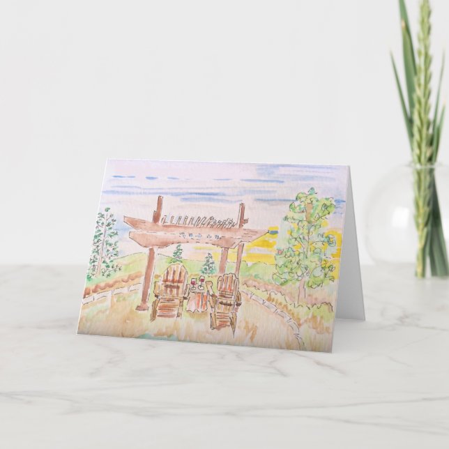 Carte de voeux "Happy Hour on the Knoll" (Devant)
