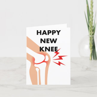 Carte de voeux Happy New Knee (vide)