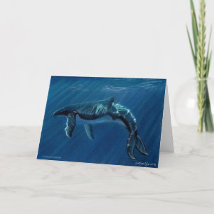 Carte de voeux harmonieuse pour baleine à bosse