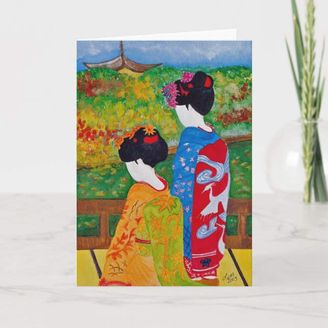 Carte de voeux Harmony Geisha (Devant)