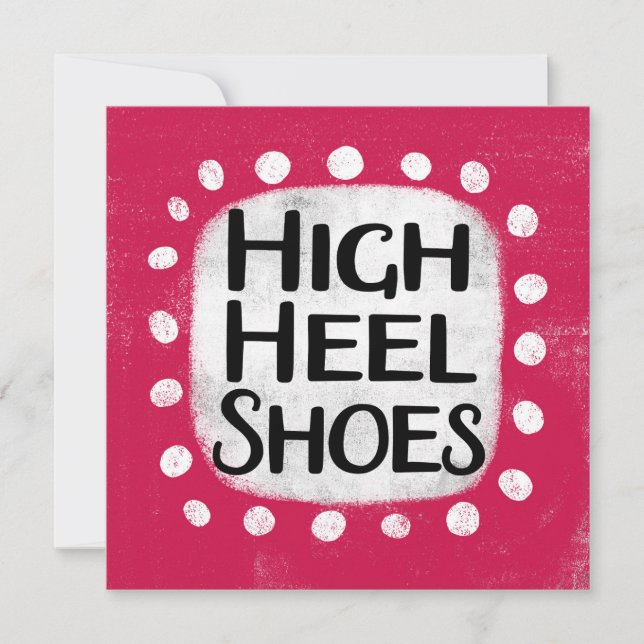 Carte de voeux haute talon chaussures (Devant)