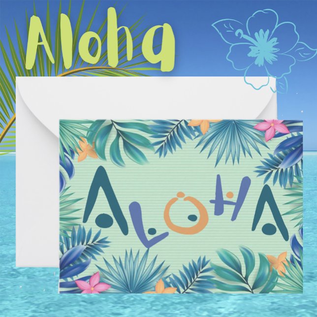 Carte de voeux Hawaiian Aloha (Créateur téléchargé)