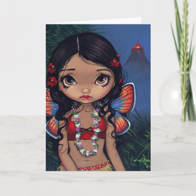 Carte de voeux "Hawaiian Volcano Fairy" (Devant)