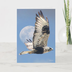Carte de voeux Hawk and Moon