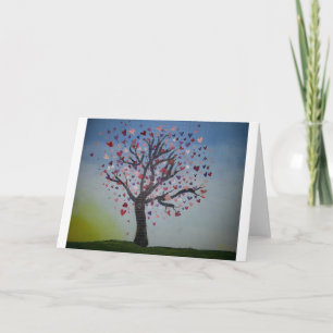 Carte de voeux Heart Tree