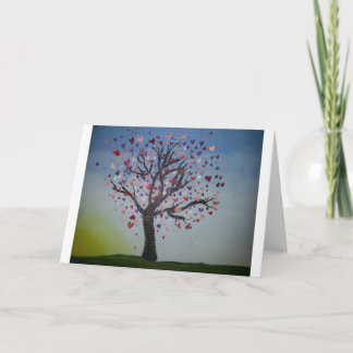 Carte de voeux Heart Tree