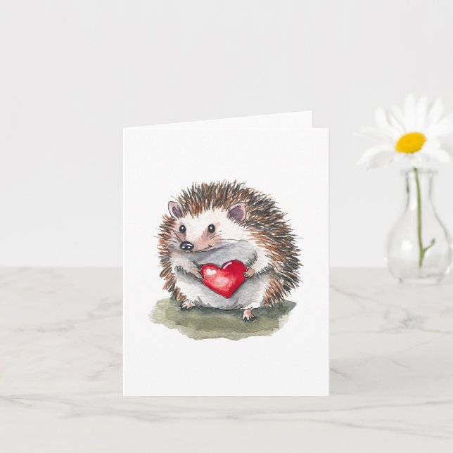 Carte de voeux Hedgehog (Petite plante)