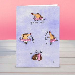 carte de vœux HEDGEHOG BALLET par Nicole Janes