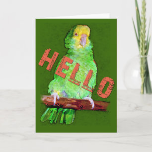 Carte de voeux HELLO Parrot