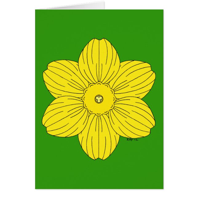 Carte de voeux héraldique Daffodil (Devant)