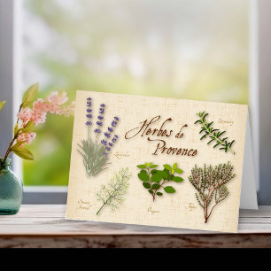 Carte de voeux Herbes de Provence Recette