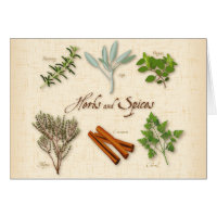 Carte de voeux Herbes et épices