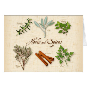 Carte de voeux Herbes et épices