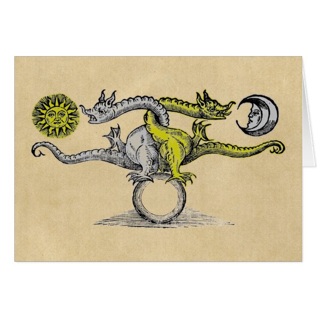Carte de voeux Hermes Bird Dragons (Devant horizontal)