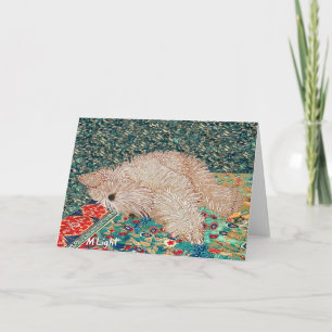 Carte de voeux : Heure du coucher blonde comme les