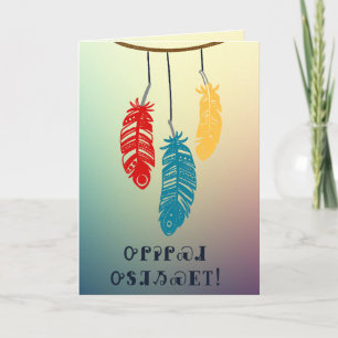 Carte de voeux heureuse cherokee d'anniversaire