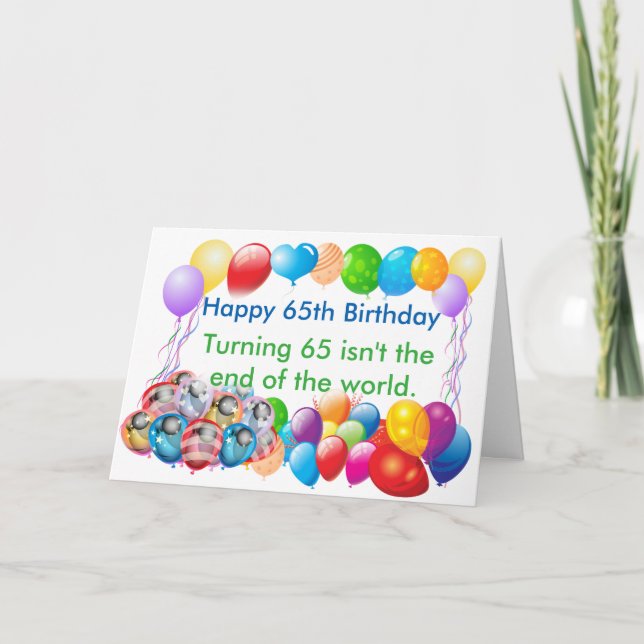 Carte de voeux heureuse de 65 anniversaires (Devant)