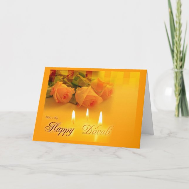 Carte de voeux heureuse de Diwali (Devant)
