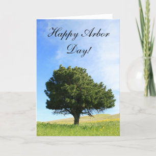 Carte de voeux heureuse de journée de l'arbre