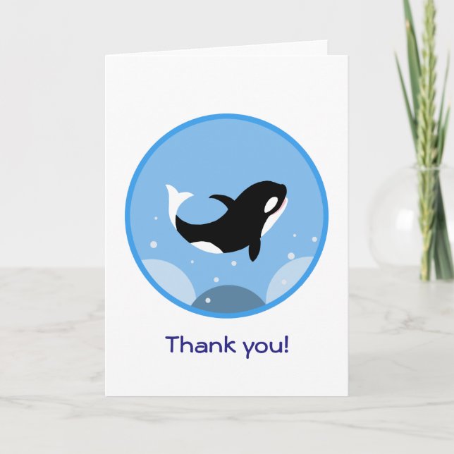 Carte de voeux heureuse de Merci d'épaulard (Devant)