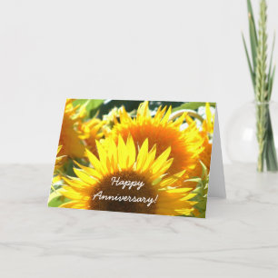 Carte de voeux heureuse de tournesol