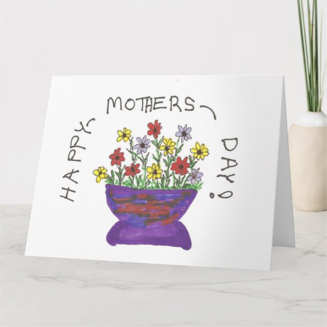 Carte de voeux heureuse du jour de mère (Devant)