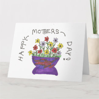 Carte de voeux heureuse du jour de mère