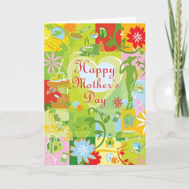 Carte de voeux heureuse du jour de mère (Devant)