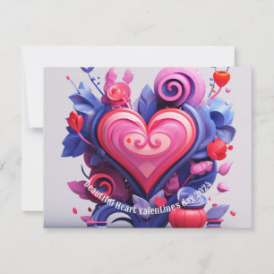Carte de voeux heureuse Sainte-Valentin