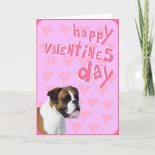 Carte de voeux Heureuse Sainte-Valentin Boxer Dog