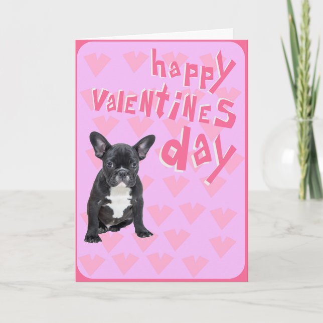 Carte de voeux Heureuse Sainte-Valentin Bulldog (Devant)