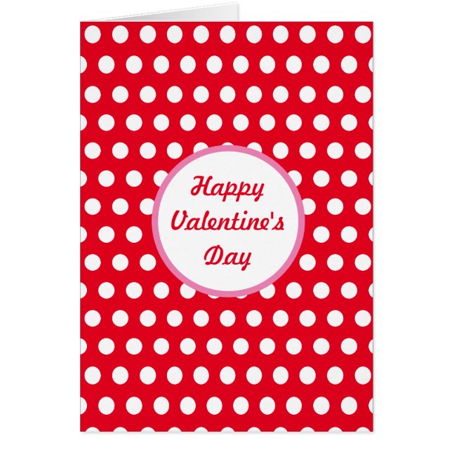 Carte de voeux Heureuse Sainte-Valentin Polka Dot  (Devant)