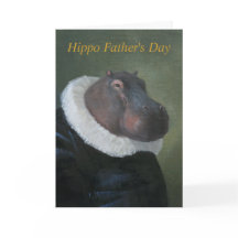 Carte de voeux Hippo Fête des pères