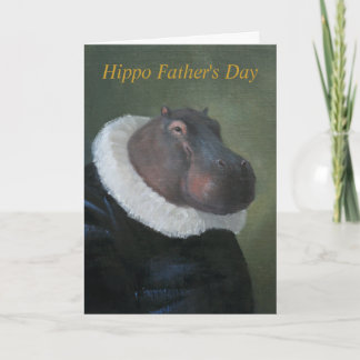 Carte de voeux Hippo Fête des pères