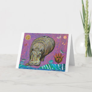 Carte de voeux Hippopotamus